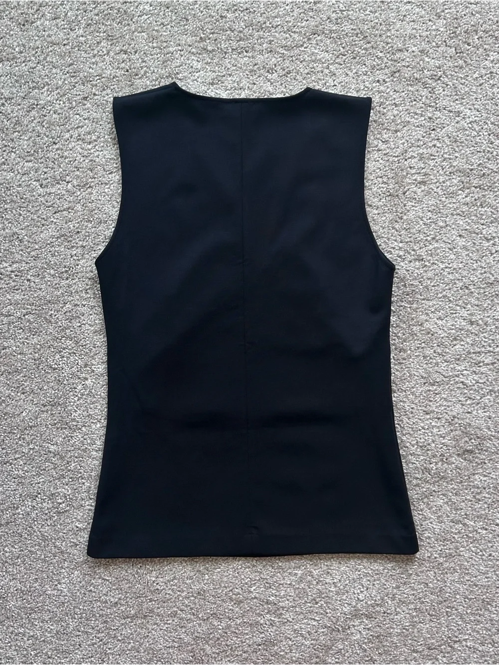 J. Crew 365 Black Sleeveless Faux-Wrap V-Neck Top Knit Tank Size Small NWT